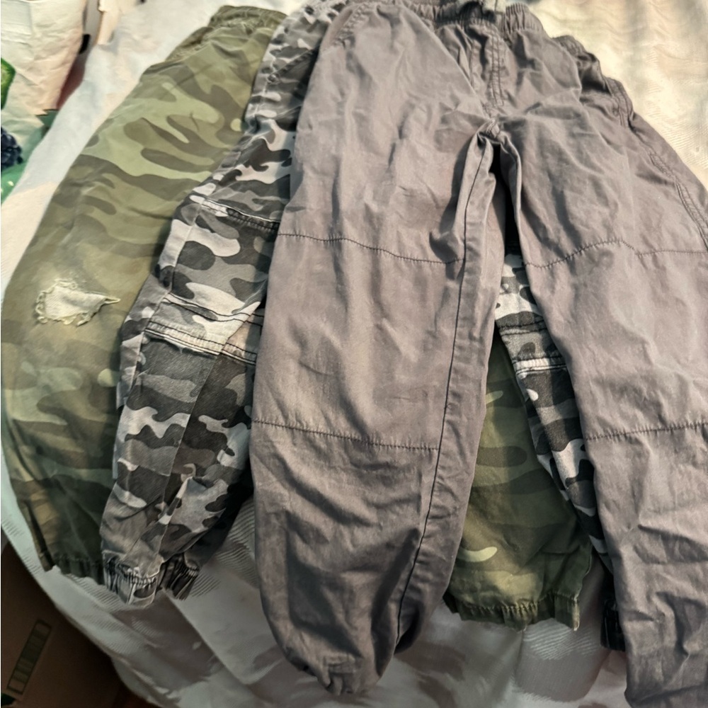Set of 3 Kids Camouflage and Gray Pants. Perfect for play or backup! - Picture 2 of 6